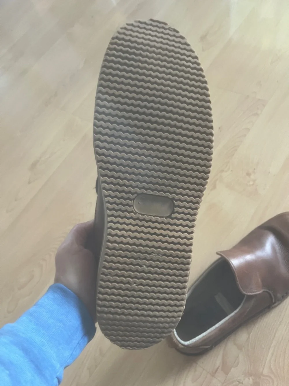 Men's Brown Leather Slip-On Loafers